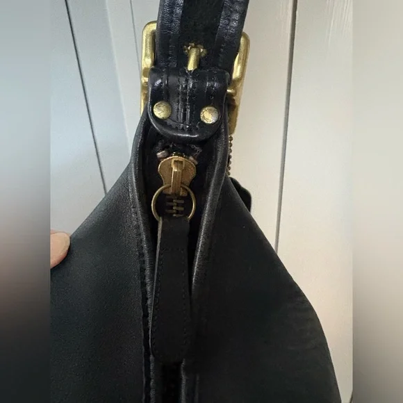 Coach 9085 XL Feed Sac Duffel Bag Black Vintage Leather 90s - Picture 9 of 14